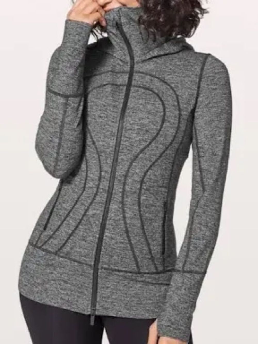 Lululemon Stride Heather Grey Zip-Up Athletic Jacket 6